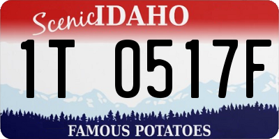 ID license plate 1T0517F