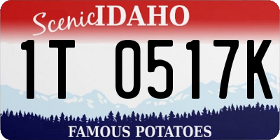 ID license plate 1T0517K