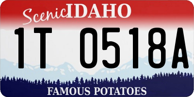 ID license plate 1T0518A