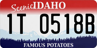 ID license plate 1T0518B