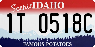 ID license plate 1T0518C