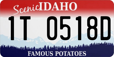 ID license plate 1T0518D