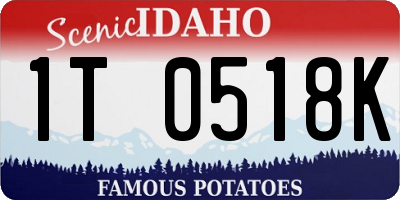ID license plate 1T0518K