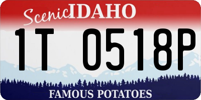 ID license plate 1T0518P