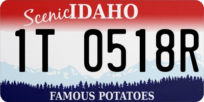 ID license plate 1T0518R