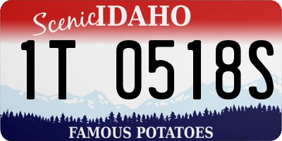 ID license plate 1T0518S