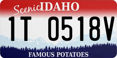 ID license plate 1T0518V