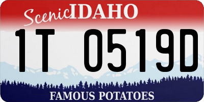 ID license plate 1T0519D