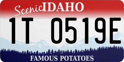ID license plate 1T0519E