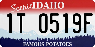 ID license plate 1T0519F