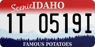 ID license plate 1T0519I
