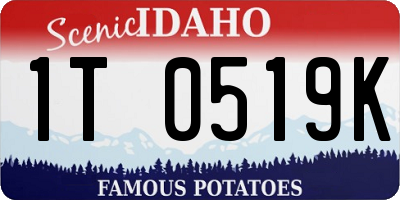 ID license plate 1T0519K