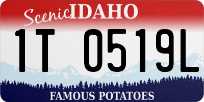 ID license plate 1T0519L