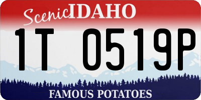 ID license plate 1T0519P