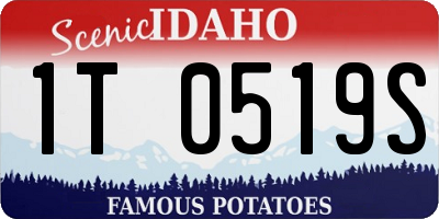 ID license plate 1T0519S