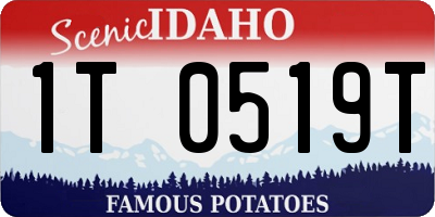 ID license plate 1T0519T