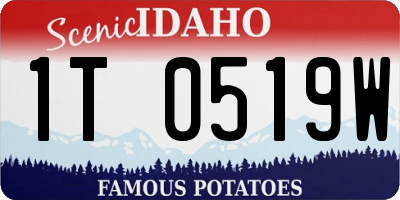 ID license plate 1T0519W