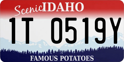 ID license plate 1T0519Y