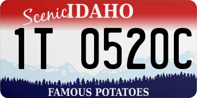 ID license plate 1T0520C