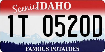 ID license plate 1T0520D