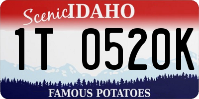 ID license plate 1T0520K