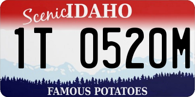 ID license plate 1T0520M