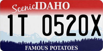 ID license plate 1T0520X