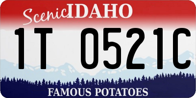 ID license plate 1T0521C
