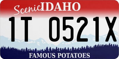 ID license plate 1T0521X