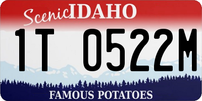 ID license plate 1T0522M