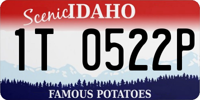 ID license plate 1T0522P