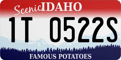 ID license plate 1T0522S