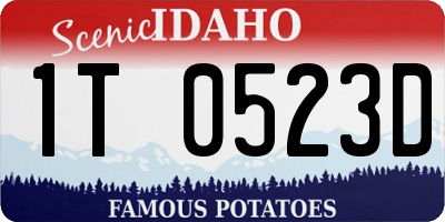 ID license plate 1T0523D