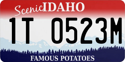 ID license plate 1T0523M
