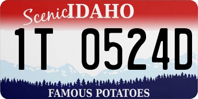 ID license plate 1T0524D