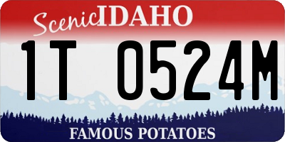 ID license plate 1T0524M