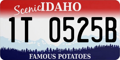 ID license plate 1T0525B