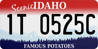 ID license plate 1T0525C