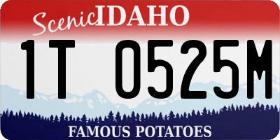 ID license plate 1T0525M