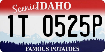 ID license plate 1T0525P