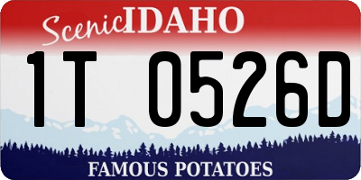 ID license plate 1T0526D