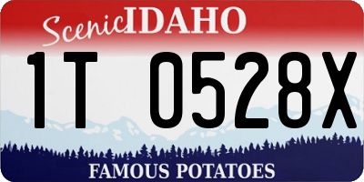 ID license plate 1T0528X