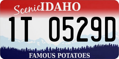 ID license plate 1T0529D