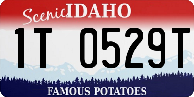 ID license plate 1T0529T