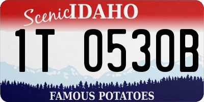 ID license plate 1T0530B