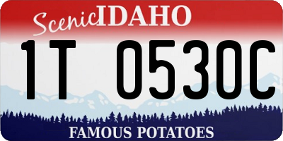 ID license plate 1T0530C