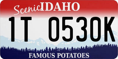 ID license plate 1T0530K
