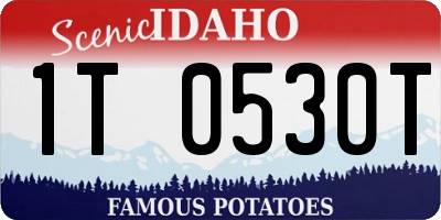 ID license plate 1T0530T