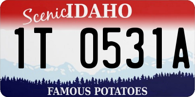 ID license plate 1T0531A