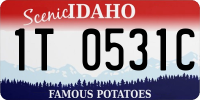 ID license plate 1T0531C